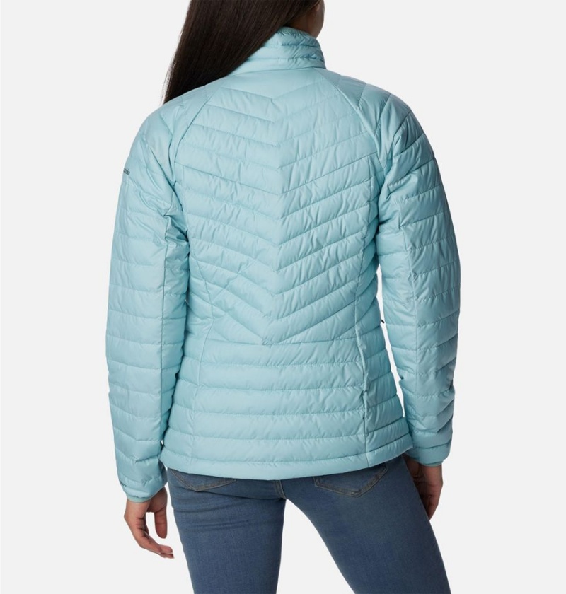 Turquoise Women's Columbia Powder Lite II Full Zip Puffer Jacket | VBLPQ-9182