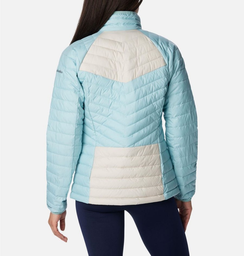 Turquoise Women's Columbia Powder Lite II Full Zip Puffer Jacket | GFNQT-1074