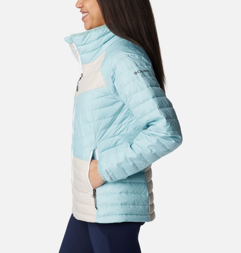 Turquoise Women's Columbia Powder Lite II Full Zip Puffer Jacket | GFNQT-1074