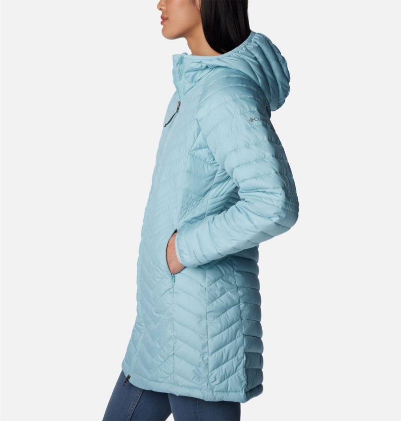 Turquoise Women's Columbia Powder Lite Mid Puffer Jacket | PAGQI-0712