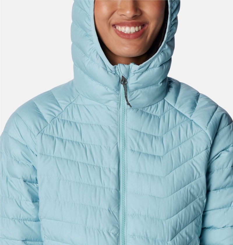 Turquoise Women's Columbia Powder Lite Mid Puffer Jacket | PAGQI-0712