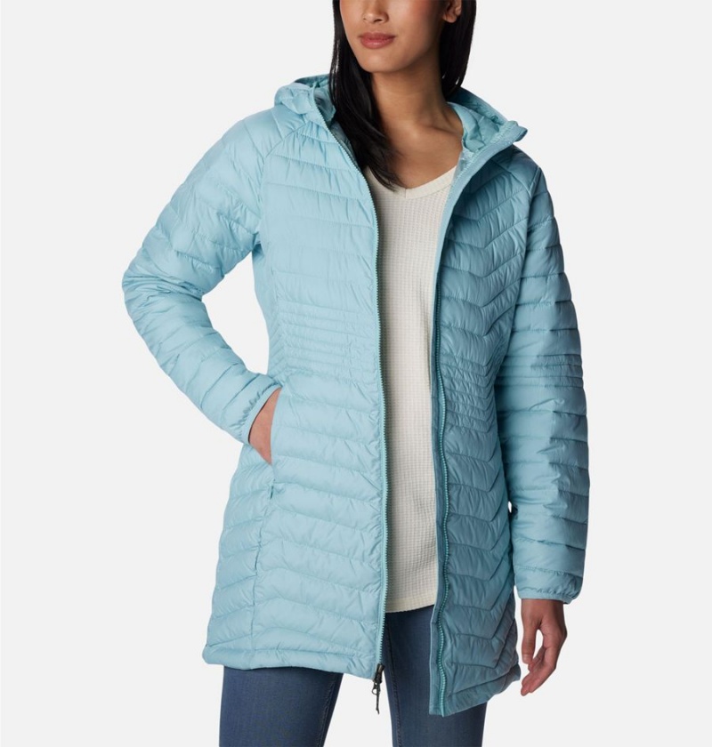 Turquoise Women's Columbia Powder Lite Mid Puffer Jacket | PAGQI-0712