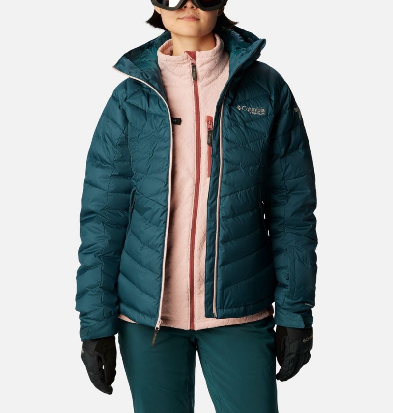 Turquoise Women's Columbia Roaring Fork Puffer Jacket | PIDER-5123