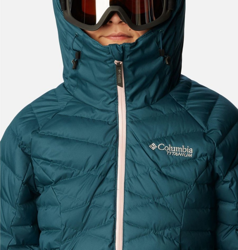 Turquoise Women's Columbia Roaring Fork Puffer Jacket | PIDER-5123