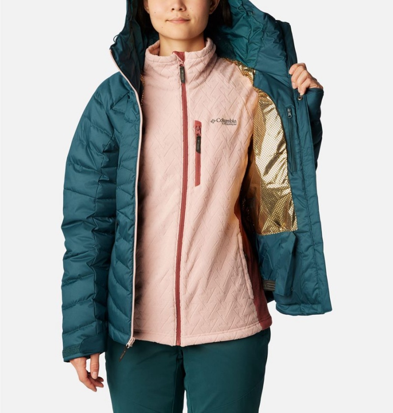 Turquoise Women's Columbia Roaring Fork Puffer Jacket | PIDER-5123