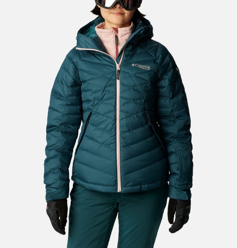 Turquoise Women\'s Columbia Roaring Fork Puffer Jacket | PIDER-5123