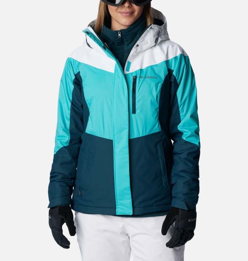 Turquoise Women\'s Columbia Rosie Run Insulated Ski Jacket | XDAIO-9063