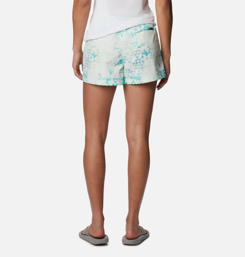 Turquoise Women's Columbia Sandy River II Printed Shorts | HOSPF-1563