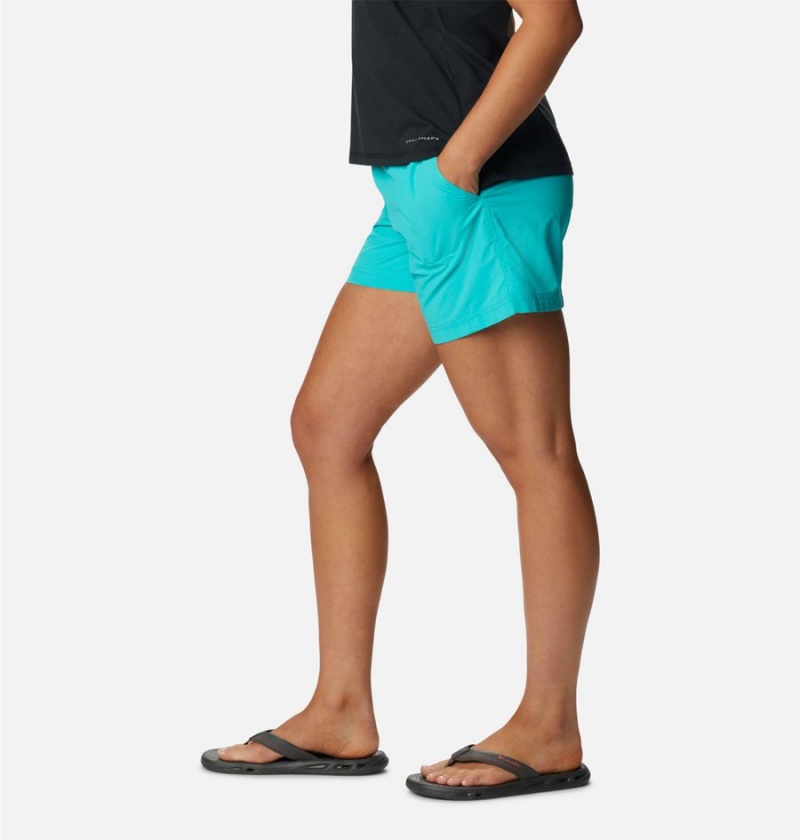 Turquoise Women's Columbia Sandy River Shorts | KQJID-3974