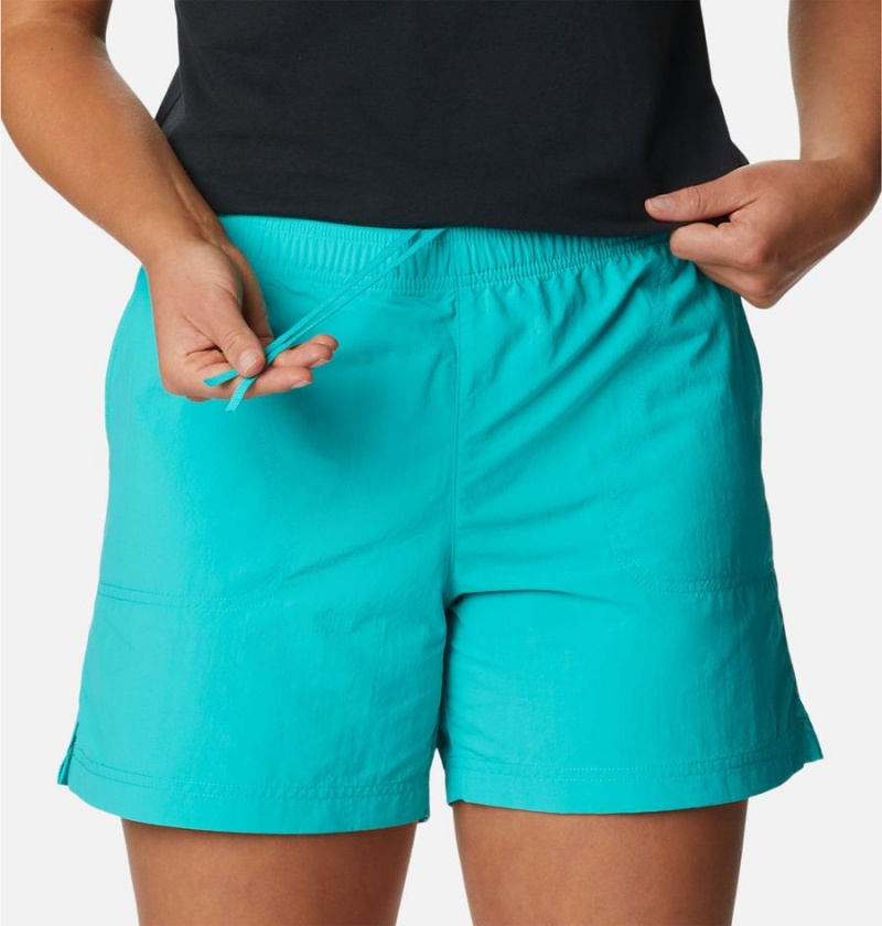 Turquoise Women's Columbia Sandy River Shorts | KQJID-3974