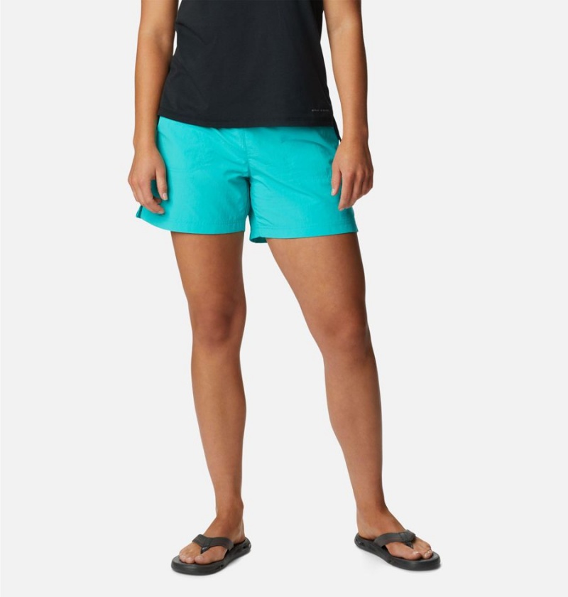 Turquoise Women\'s Columbia Sandy River Shorts | KQJID-3974