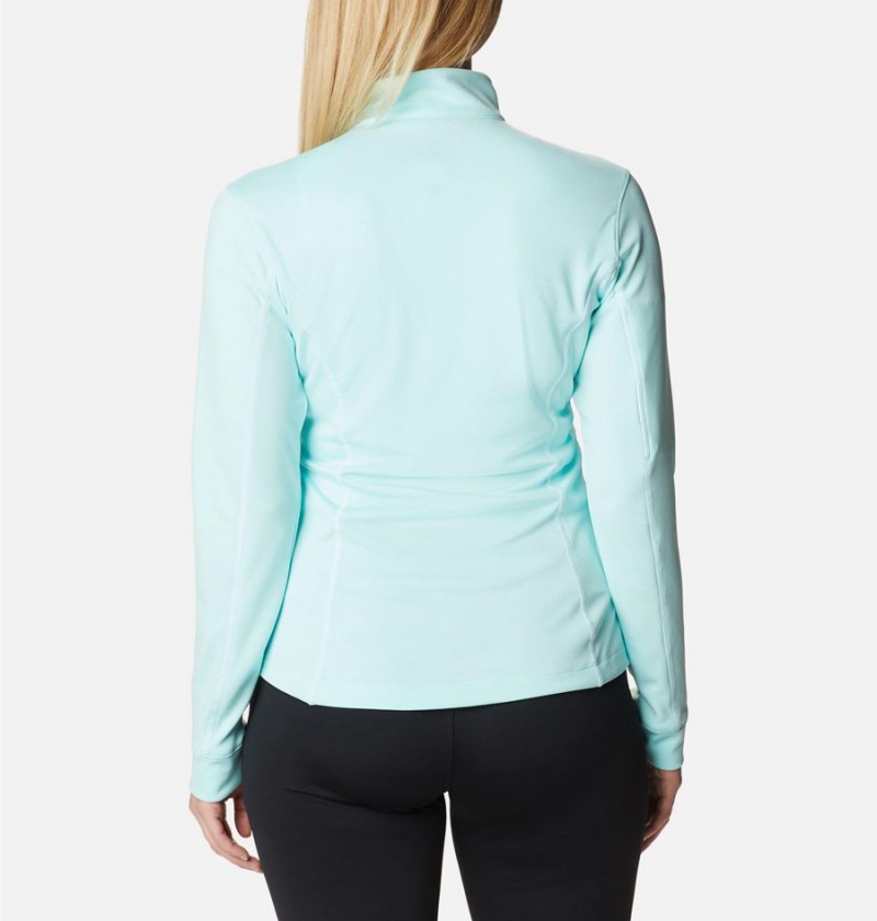 Turquoise Women's Columbia Shotgun Quarter Zip Golf Pullover | AVFRJ-3609