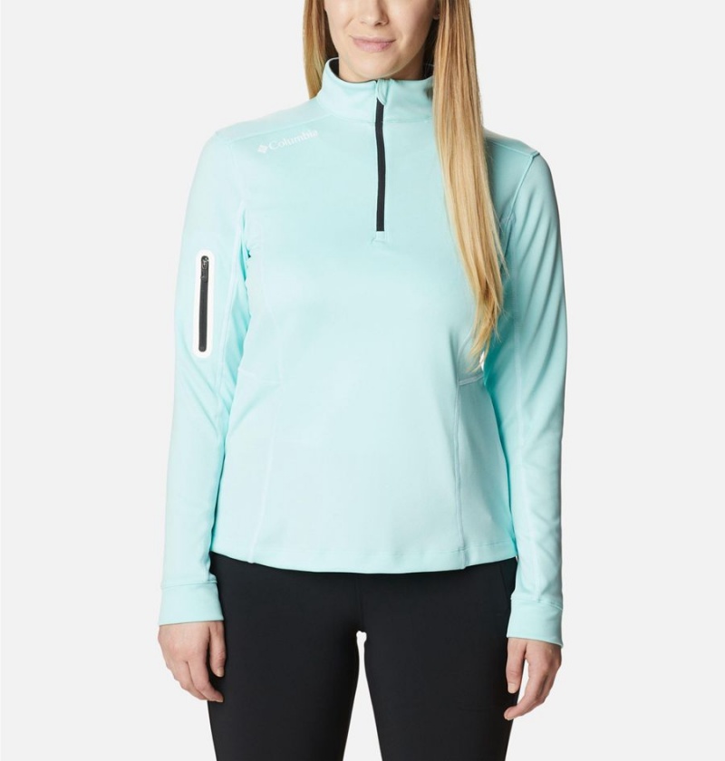 Turquoise Women\'s Columbia Shotgun Quarter Zip Golf Pullover | AVFRJ-3609