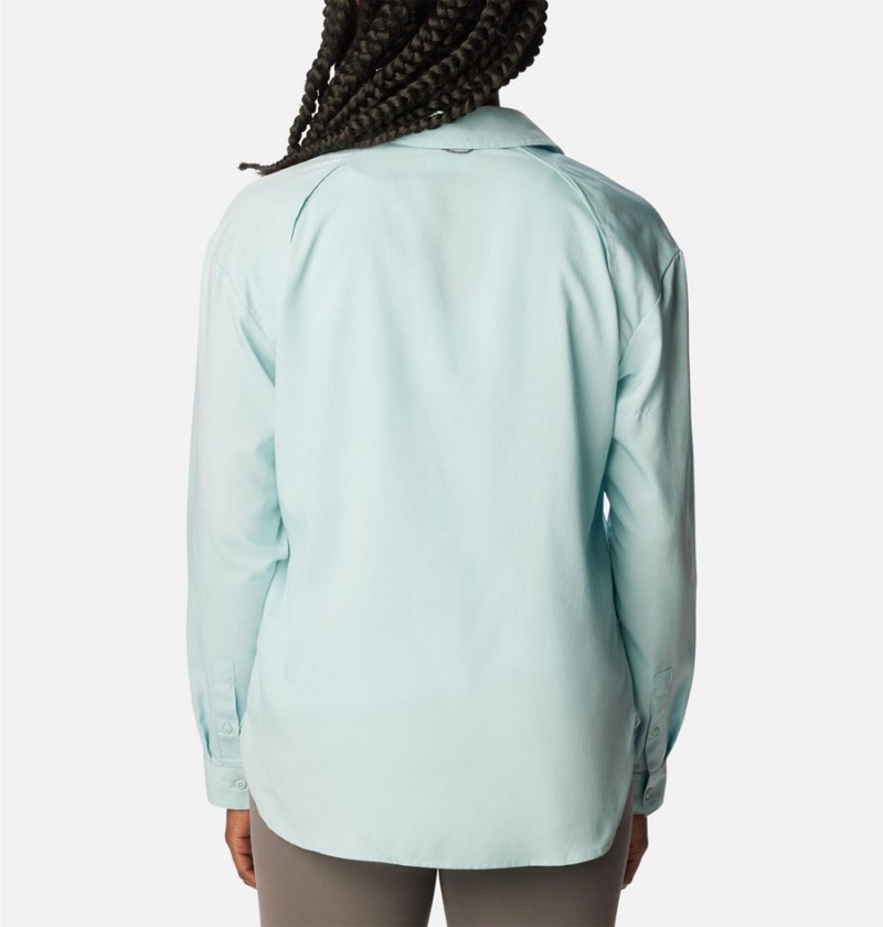 Turquoise Women's Columbia Silver Ridge Utility Long Sleeve Shirt | MFHAC-4257