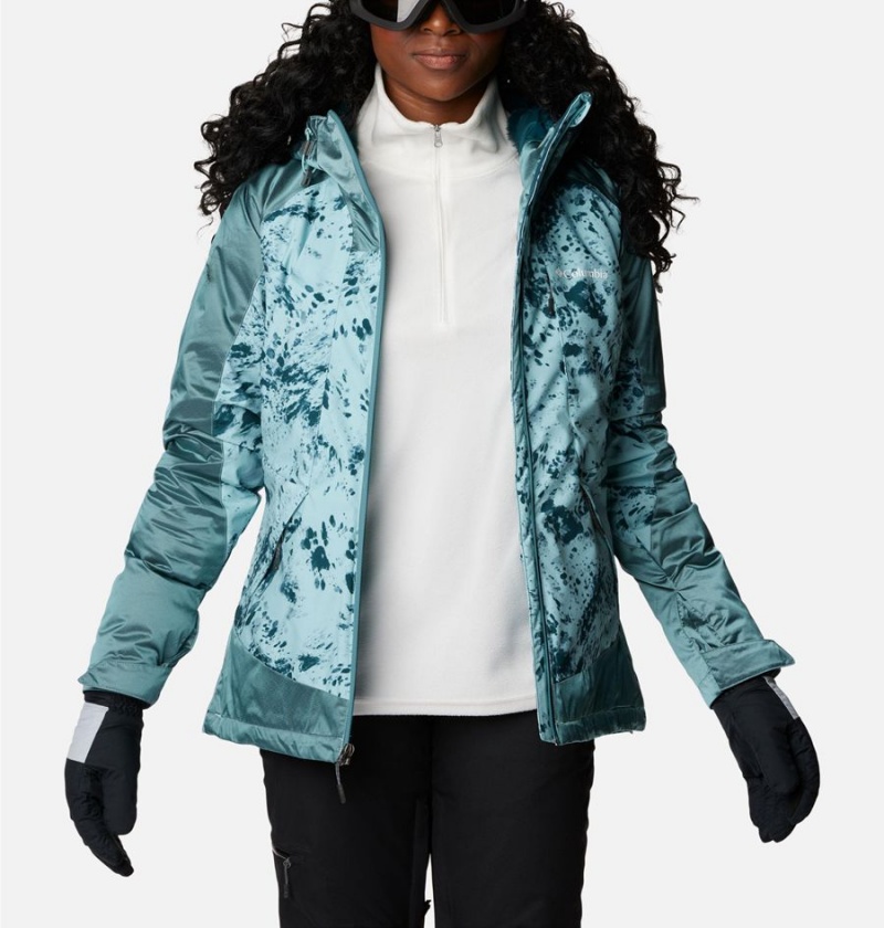 Turquoise Women's Columbia Sweet Shredder II Insulated Ski Jacket | HGLMT-7084