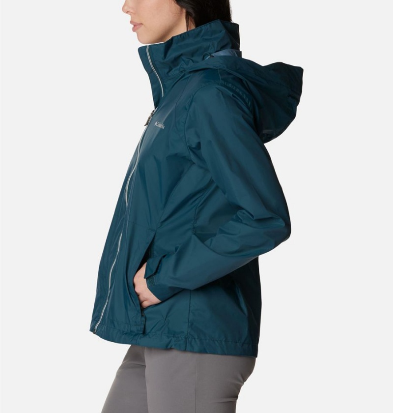 Turquoise Women's Columbia Switchback III Rain Jacket | ZOTJI-9348