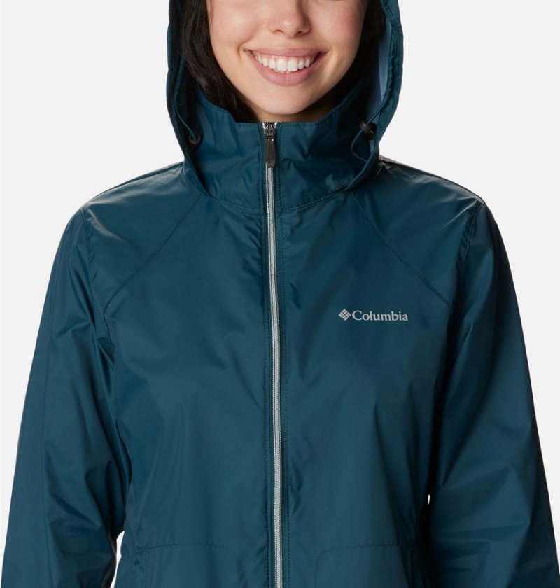 Turquoise Women's Columbia Switchback III Rain Jacket | ZOTJI-9348