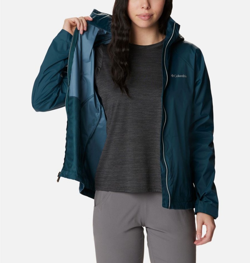 Turquoise Women's Columbia Switchback III Rain Jacket | ZOTJI-9348