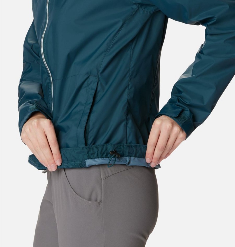 Turquoise Women's Columbia Switchback III Rain Jacket | ZOTJI-9348