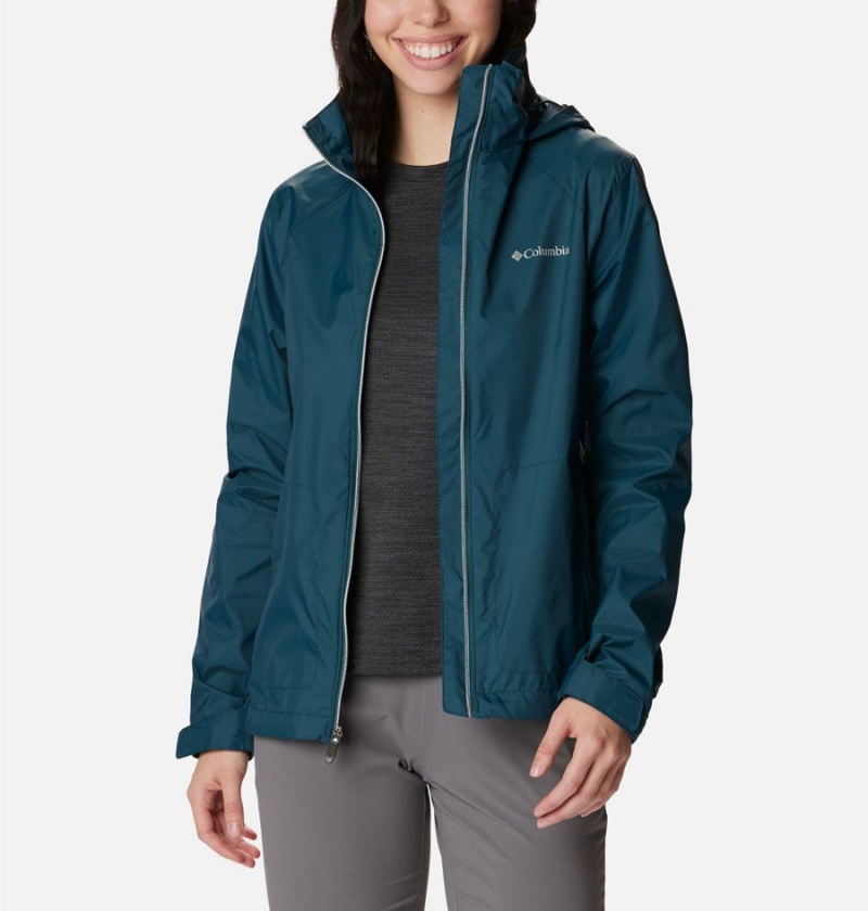 Turquoise Women's Columbia Switchback III Rain Jacket | ZOTJI-9348