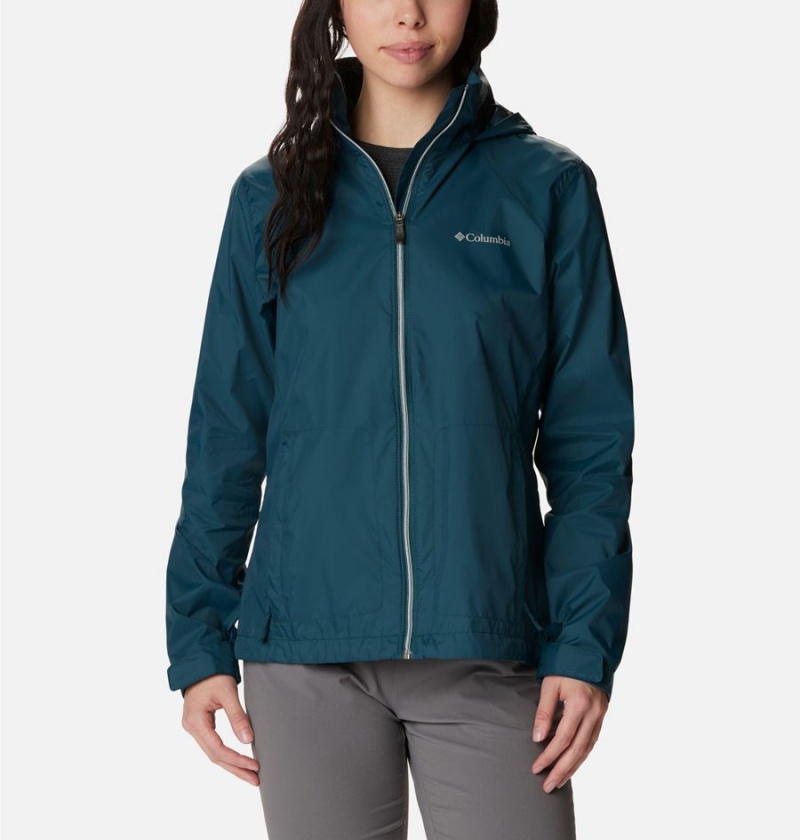 Turquoise Women\'s Columbia Switchback III Rain Jacket | ZOTJI-9348