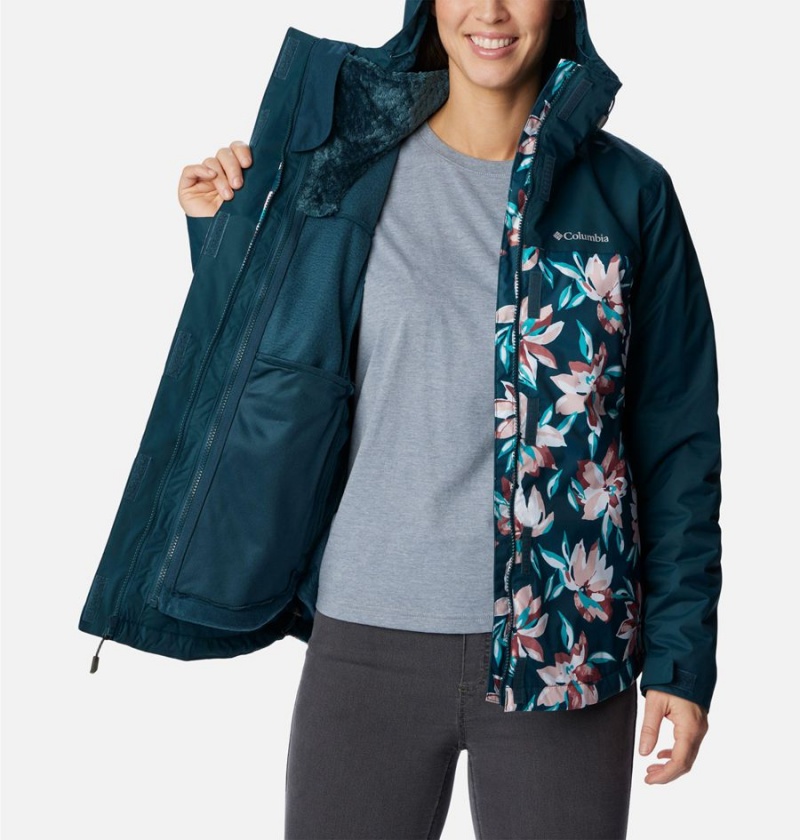 Turquoise Women's Columbia Tunnel Falls II Interchange 3 In 1 Jackets | JUOTP-3180