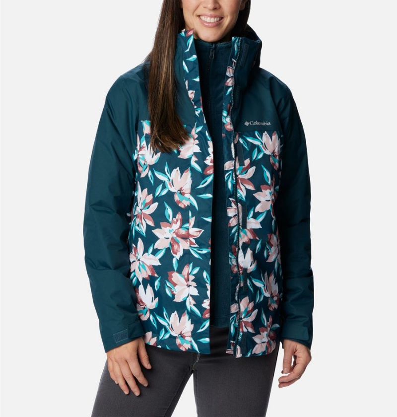 Turquoise Women's Columbia Tunnel Falls II Interchange 3 In 1 Jackets | JUOTP-3180