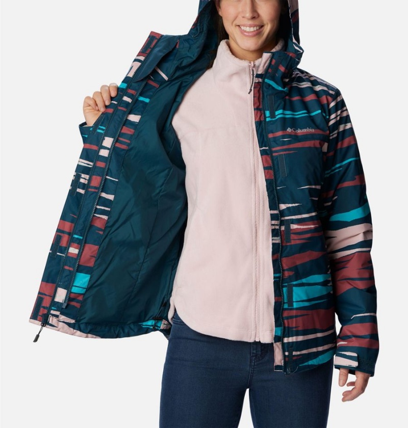 Turquoise Women's Columbia Tunnel Falls II Interchange 3 In 1 Jackets | DKFWX-9651