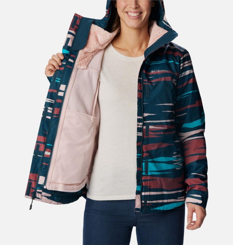 Turquoise Women's Columbia Tunnel Falls II Interchange 3 In 1 Jackets | DKFWX-9651