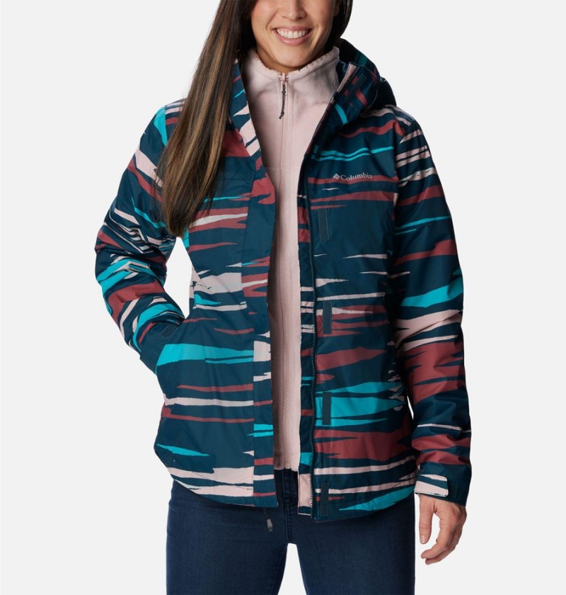 Turquoise Women's Columbia Tunnel Falls II Interchange 3 In 1 Jackets | DKFWX-9651