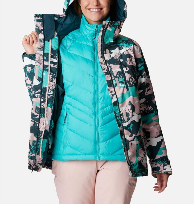 Turquoise Women's Columbia Whirlibird IV Interchange Ski Jacket | TOMQZ-0163