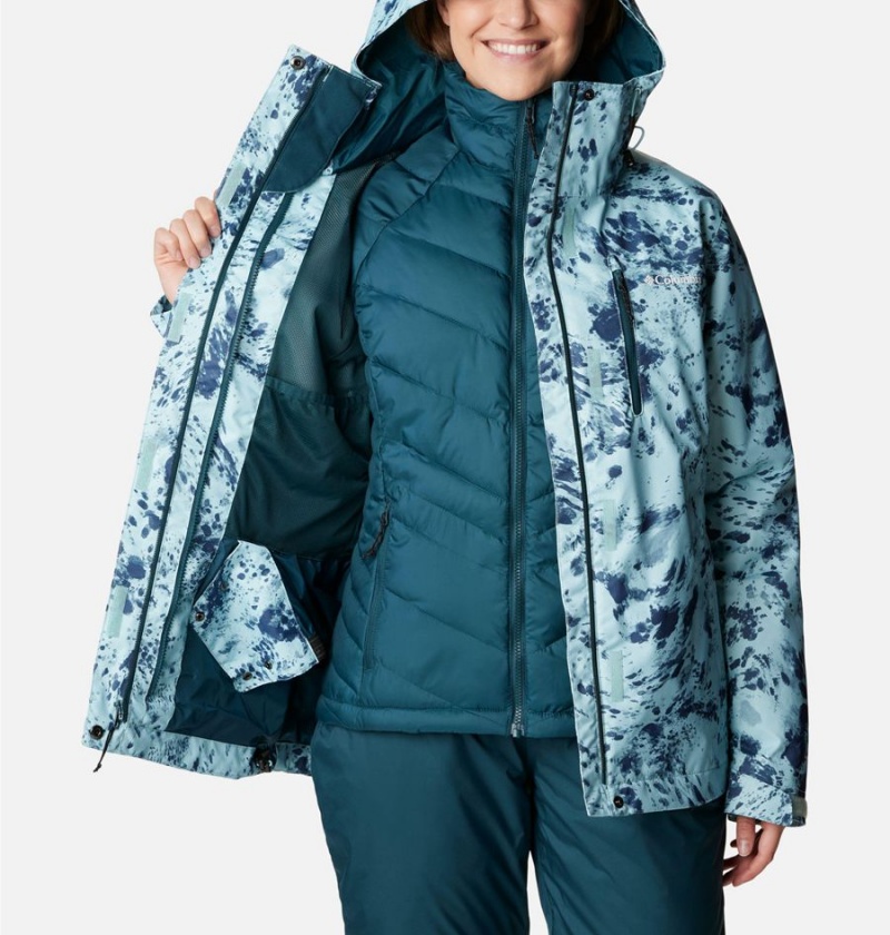 Turquoise Women's Columbia Whirlibird IV Interchange Ski Jacket | CXQIW-2139