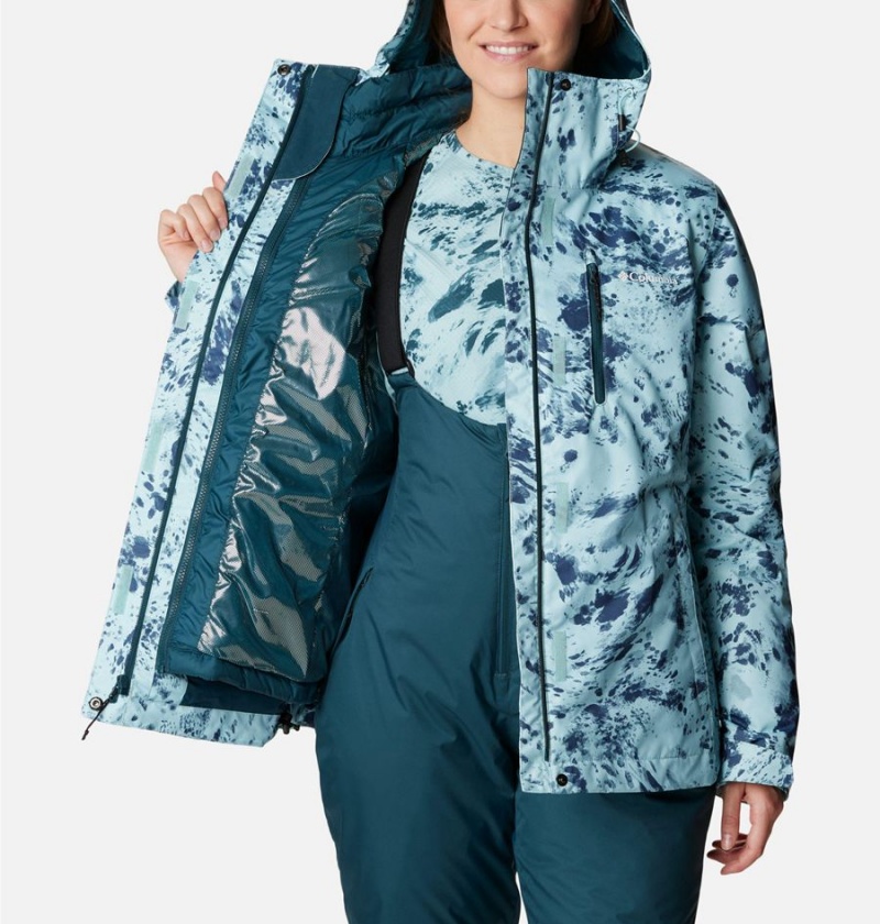 Turquoise Women's Columbia Whirlibird IV Interchange Ski Jacket | CXQIW-2139