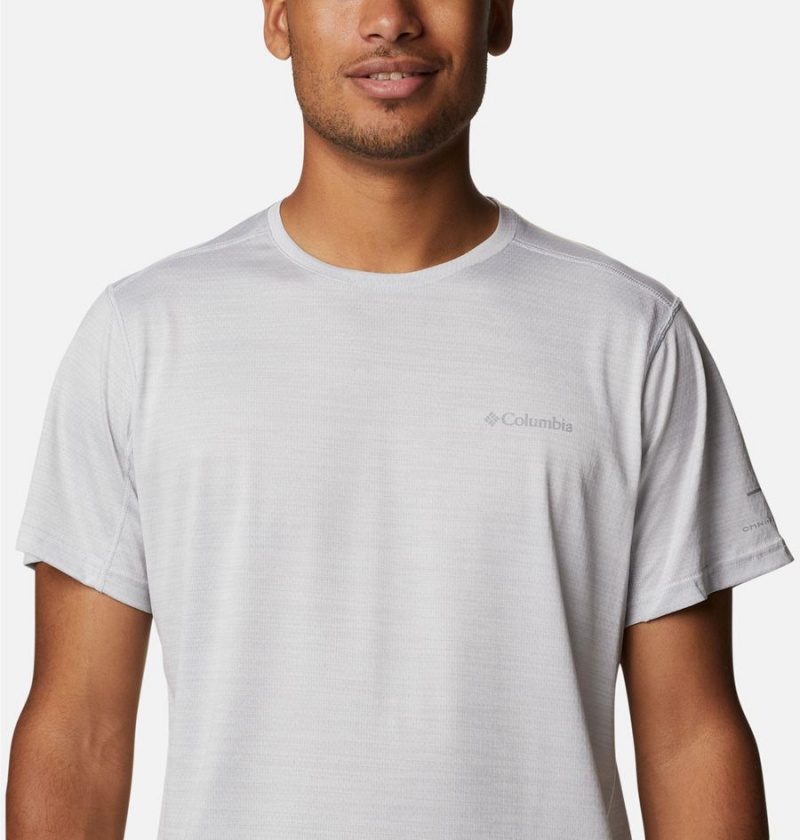 White Men's Columbia Alpine Chill Zero Short Sleeve Crew T-Shirt | CJAND-0624