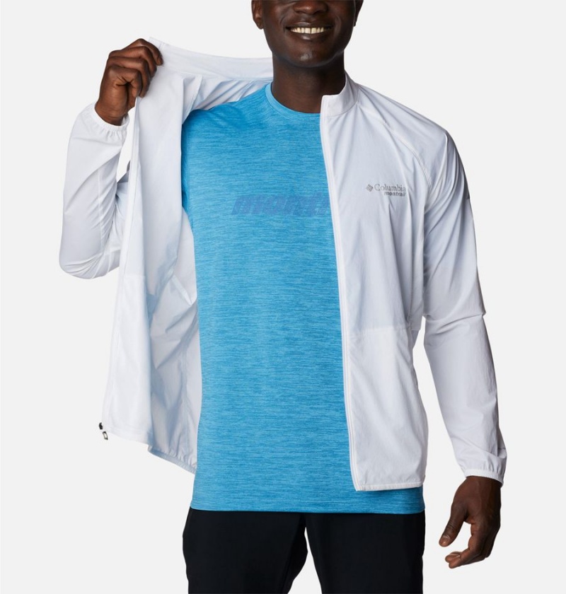 White Men's Columbia Endless Trail Wind Shell Jacket Windbreaker | HEYOJ-1693