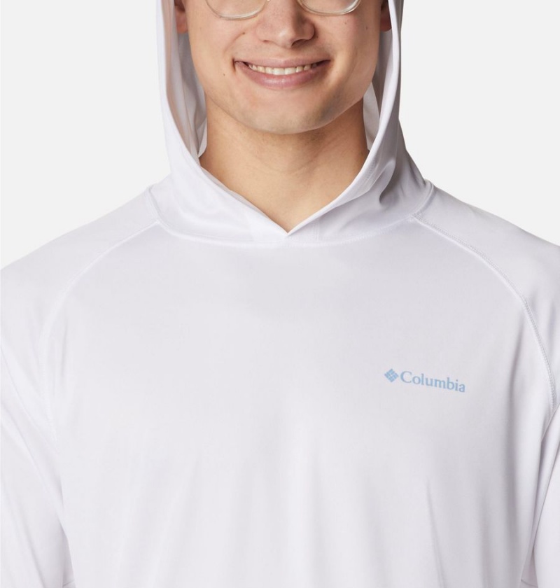 White Men's Columbia Fork Stream Hoodie | JFZAM-4036