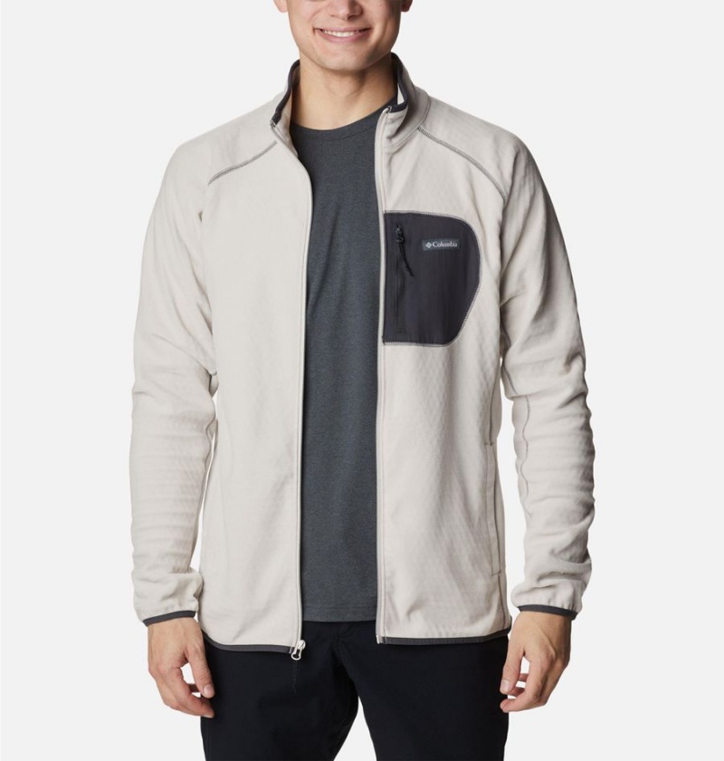 White Men's Columbia Outdoor Tracks Full Zip Fleece Jacket | NYVCH-1294