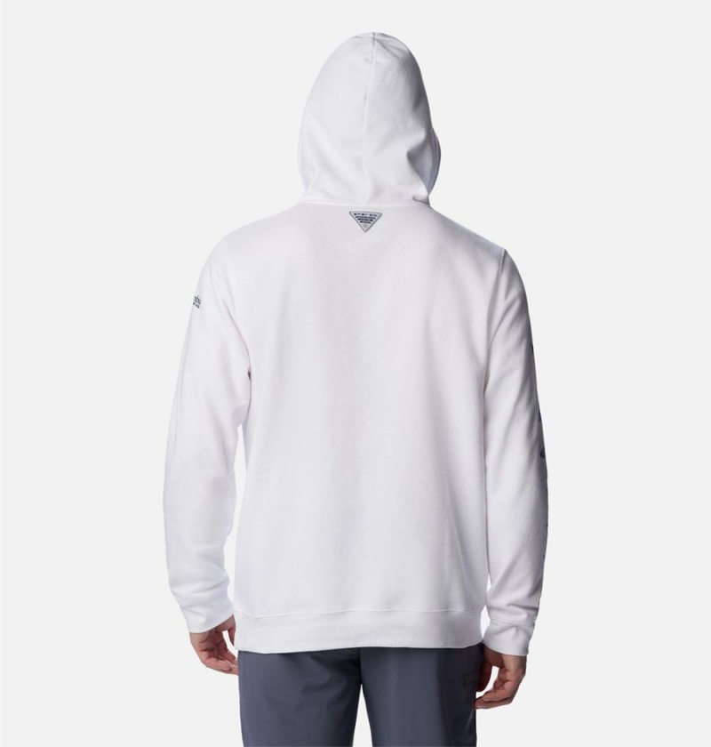 White Men's Columbia PFG Elements Hoodie | GSIAT-4217