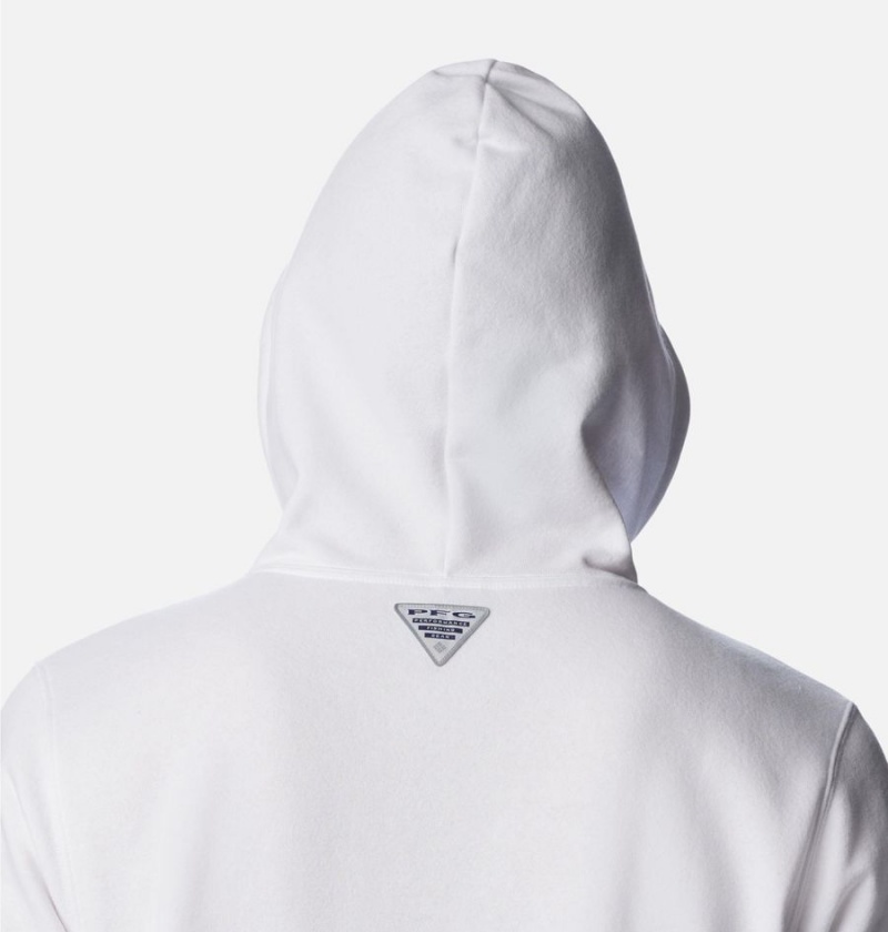 White Men's Columbia PFG Elements Hoodie | GSIAT-4217