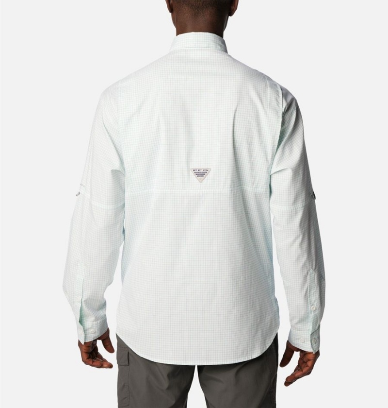 White Men's Columbia PFG Super Tamiami Long Sleeve Shirt | THGXN-7958