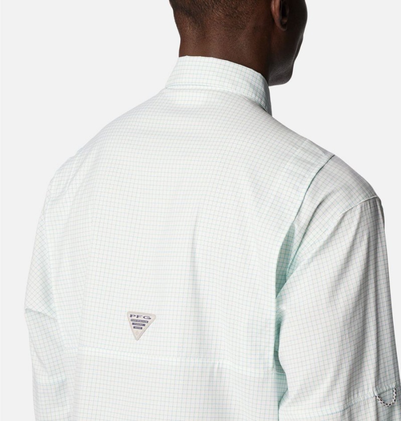 White Men's Columbia PFG Super Tamiami Long Sleeve Shirt | THGXN-7958