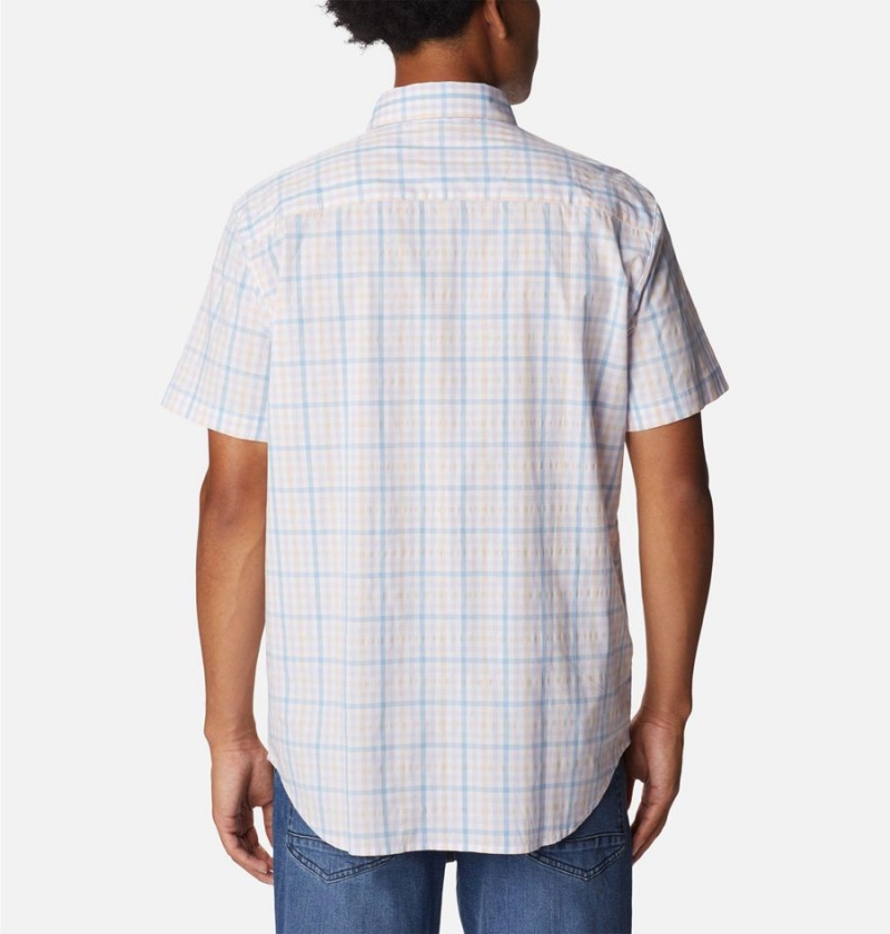 White Men's Columbia Rapid Rivers II Short Sleeve Shirt | YXDNB-4812