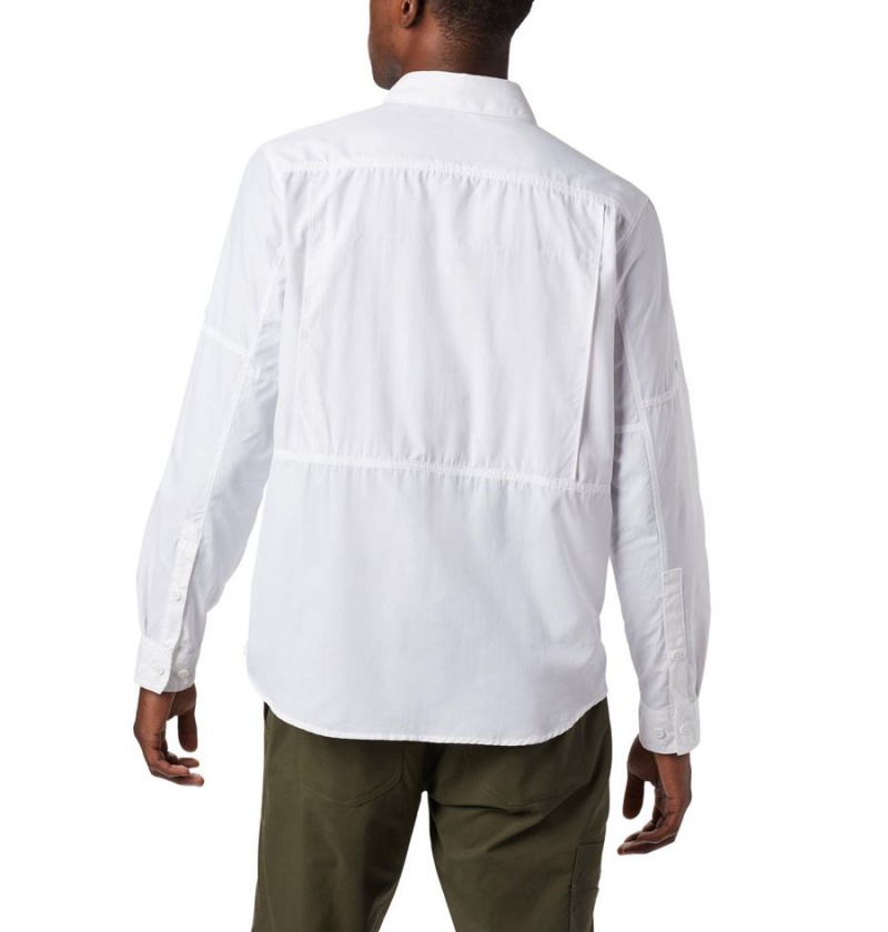 White Men's Columbia Silver Ridge 2.0 Long Sleeve Shirt | QSTPH-1927