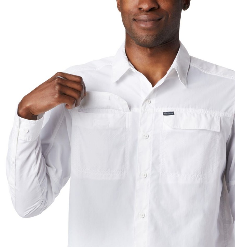 White Men's Columbia Silver Ridge 2.0 Long Sleeve Shirt | QSTPH-1927