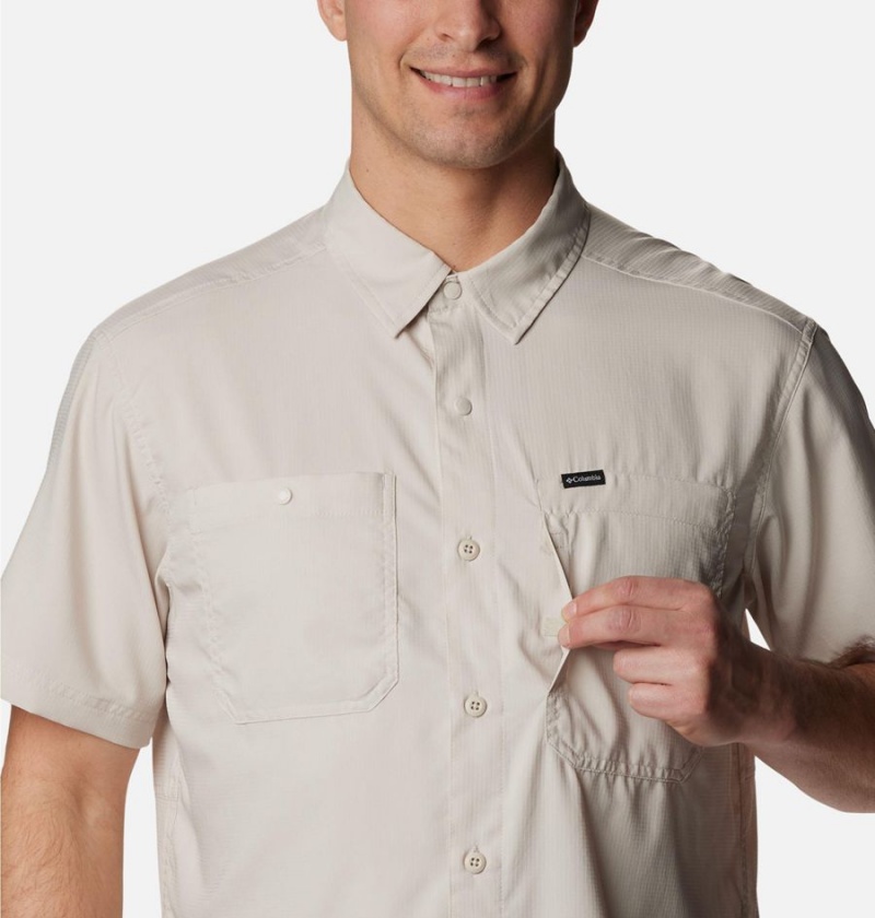 White Men's Columbia Silver Ridge UtilityLite Short Sleeve Shirt | BOZRQ-7928