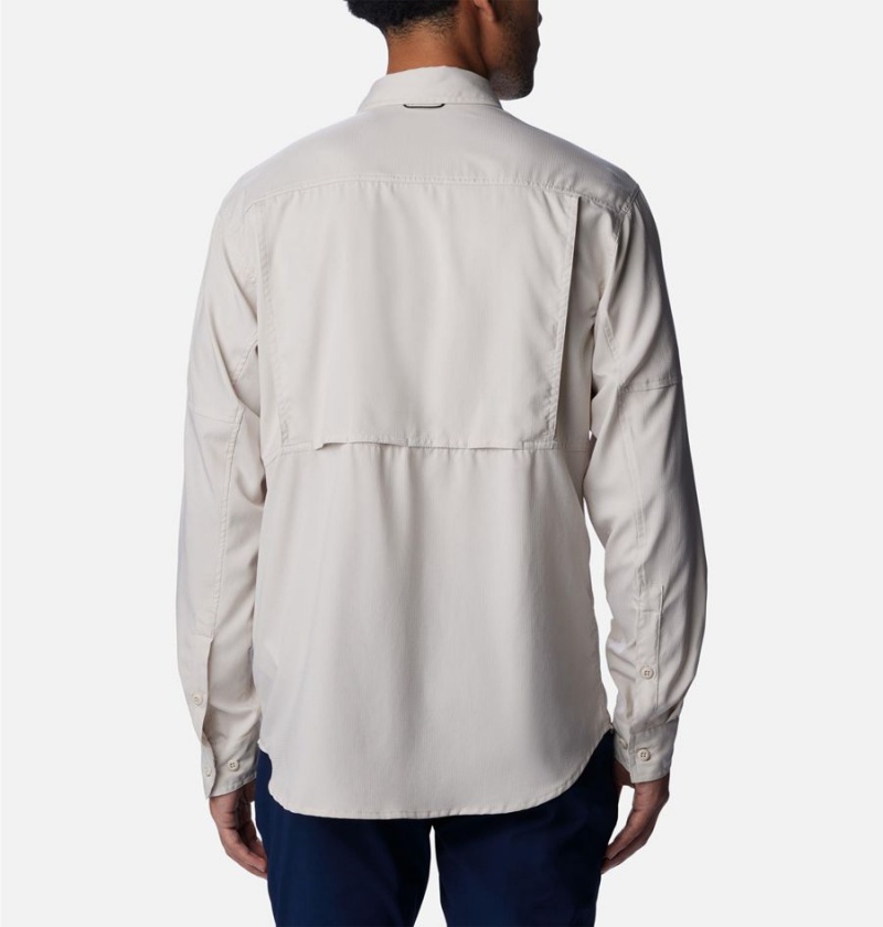 White Men's Columbia Silver Ridge Utility Lite Long Sleeve Shirt | CYZSH-6213