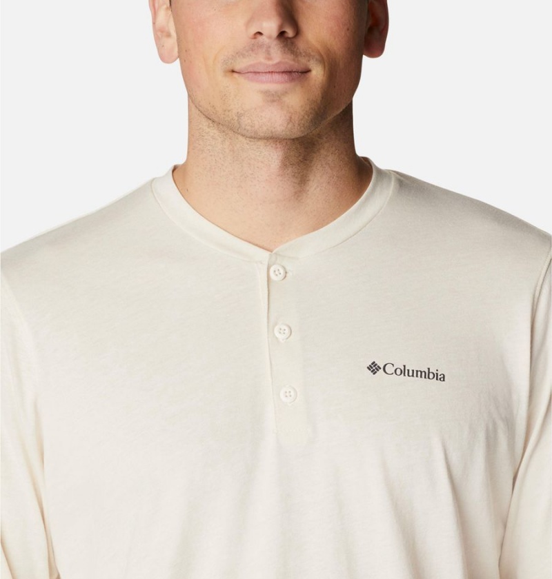 White Men's Columbia Thistletown Hills Henley T-Shirt | XHKBP-6578