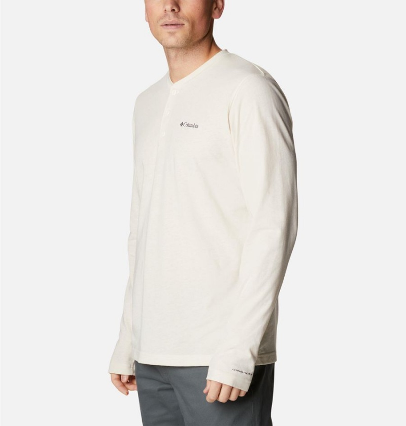 White Men's Columbia Thistletown Hills Henley T-Shirt | XHKBP-6578