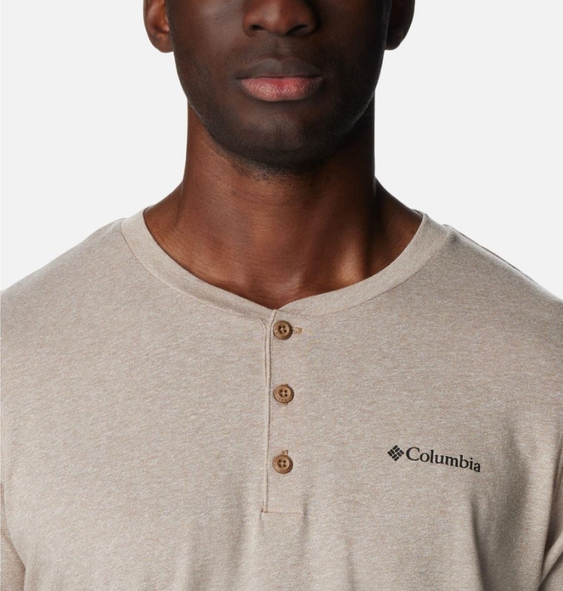 White Men's Columbia Thistletown Hills Henley T-Shirt | GBYXK-4392