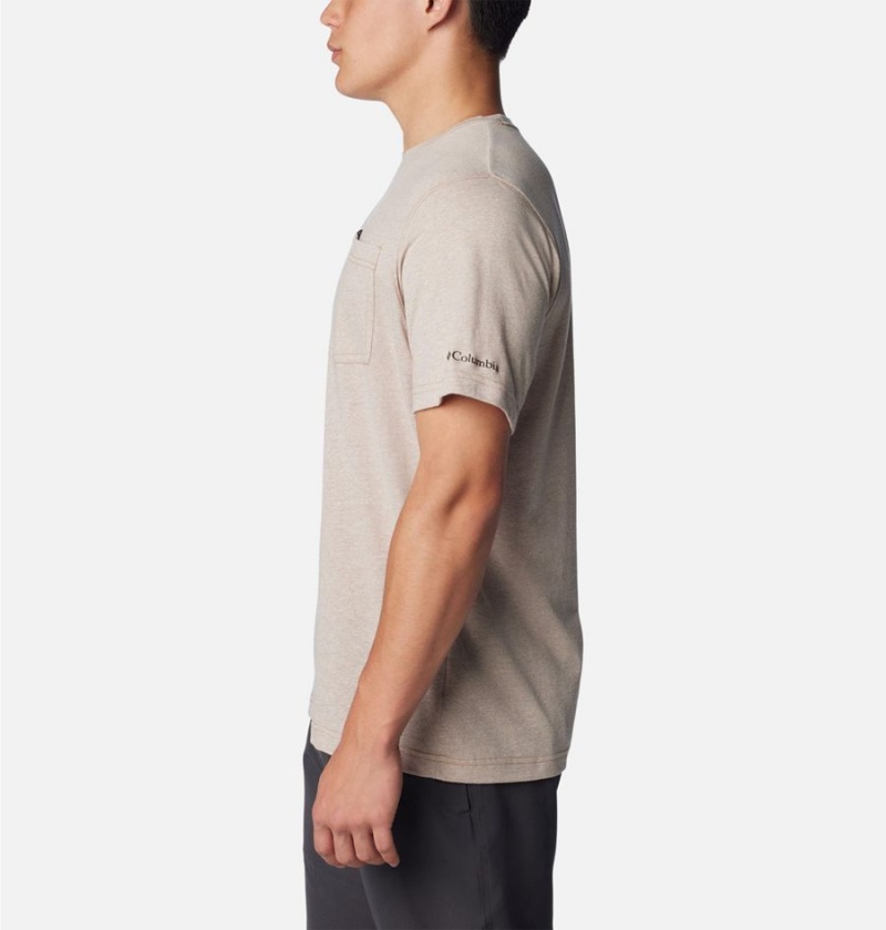 White Men's Columbia Thistletown Hills Pocket T-Shirt | PCSWD-8675